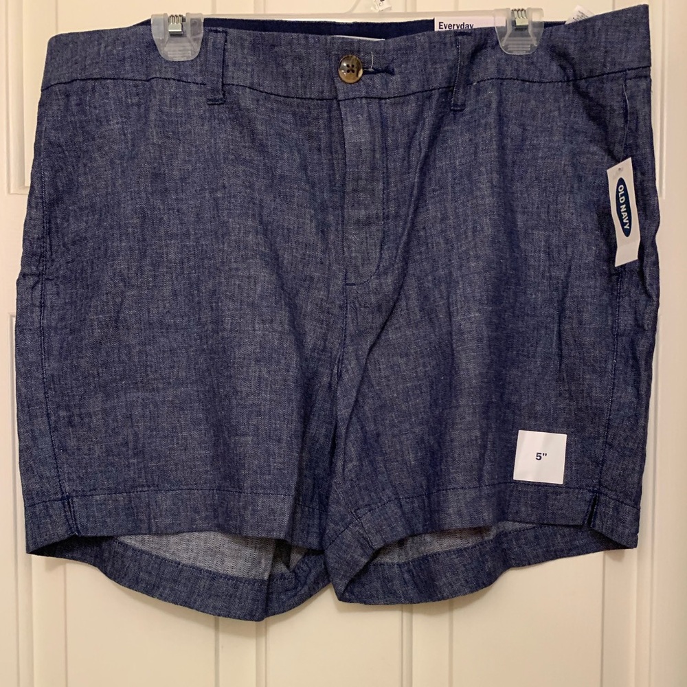 Old Navy NWT size 16 5 inch shorts ‘denim linen’